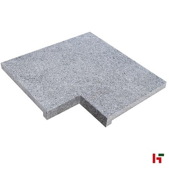 Zwembadboorden & vijverranden - Peperino Dark, Natuursteen Zwembadboord - Graniet 60/40 x 60/40 x 3 / 5 cm Recht verzoet G54N - Private label