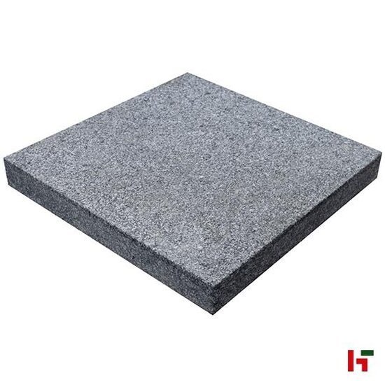 Zwembadboorden & vijverranden - Peperino Dark, Natuursteen Zwembadboord - Graniet Buitenhoek 40 x 40 x 3 / 5 cm Recht verzoet G54N - Private label