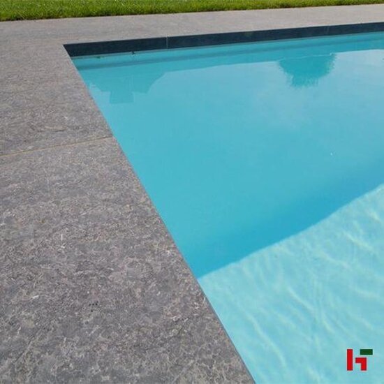 Zwembadboorden & vijverranden - Bluestone H55 Hardsteen, Natuursteen Zwembadboord - Blauwsteen 80 x 40 x 3 / 5 cm Recht Gevlamd & Geborsteld - Private label