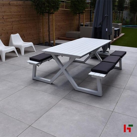 Keramische tegels - Concreta, Keramische Terrastegel Grigio Chiaro 60 x 60 x 2 cm - Private label