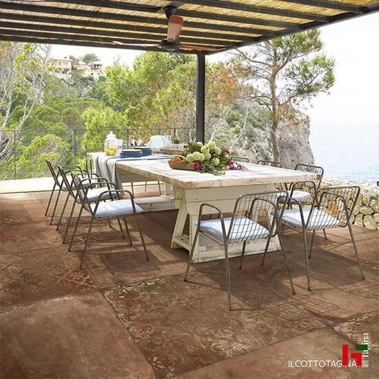 Keramische tegels - Il Cotto Tagina, Keramische Terrastegel Red 90 x 90 x 2 cm - Private label