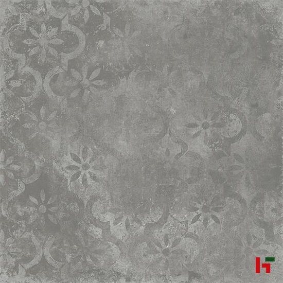 Keramische tegels - Il Cotto Tagina, Keramische Terrastegel Grey Deco Stencil 90 x 90 x 2 cm - Private label