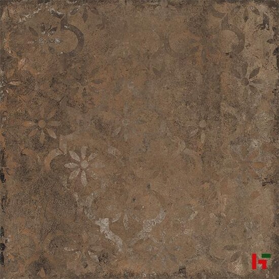 Keramische tegels - Il Cotto Tagina, Keramische Terrastegel Red Deco Stencil 90 x 90 x 2 cm - Private label