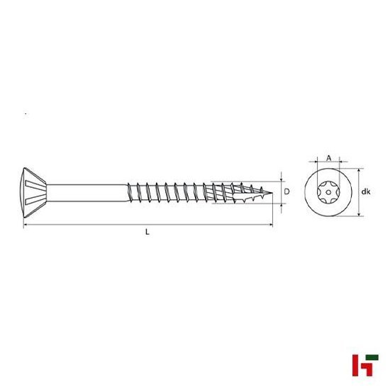Schroeven - Terrasschroeven 50 mm Big Box 5,5 mm TTAP25 A2 - SWG