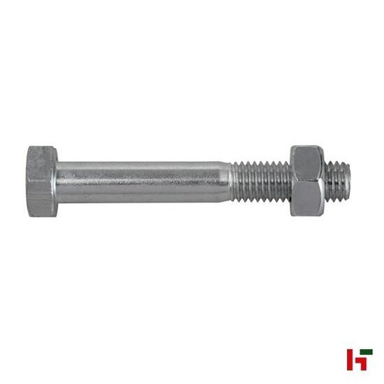 Bouten, moeren en ringen - Zeskantbout met moer, Verzinkt staal 40 mm Per stuk M 10 SW 17 - SWG