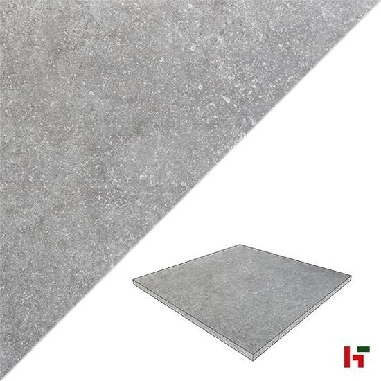 Keramische tegels - Solido Ceramica, Bluestone Grey 90 x 90 x 3 cm - Stone Base