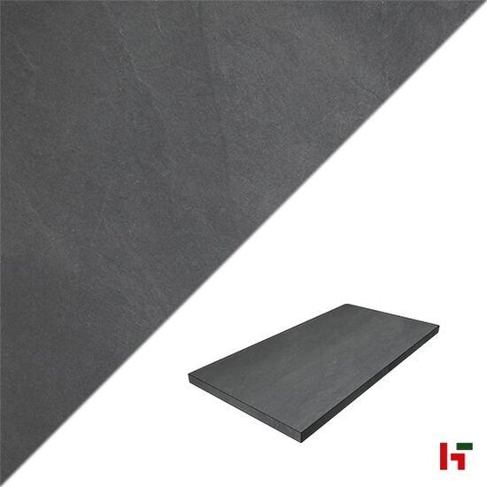 Keramische tegels - Solido Ceramica, Slate Black 80 x 40 x 3 cm - Stone Base