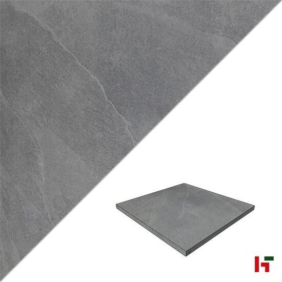 Keramische tegels - Solido Ceramica, Slate Grey 60 x 60 x 3 cm - Stone Base