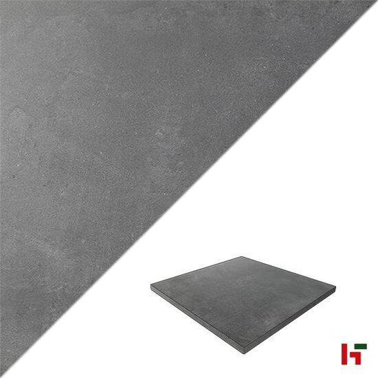 Keramische tegels - Solido Ceramica, Unic Carbon 60 x 60 x 3 cm - Stone Base