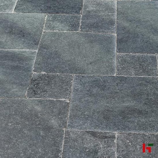Natuursteentegels - Rustico, Natuursteen Terrastegel - Blauwsteen 40 x 40 x 2,5 cm Verouderd verzoet - Stoneline