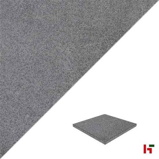 Natuursteentegels - Orient Black, Natuursteen Terrastegel - Graniet 50 x 50 x 3 cm Gevlamd - Private label