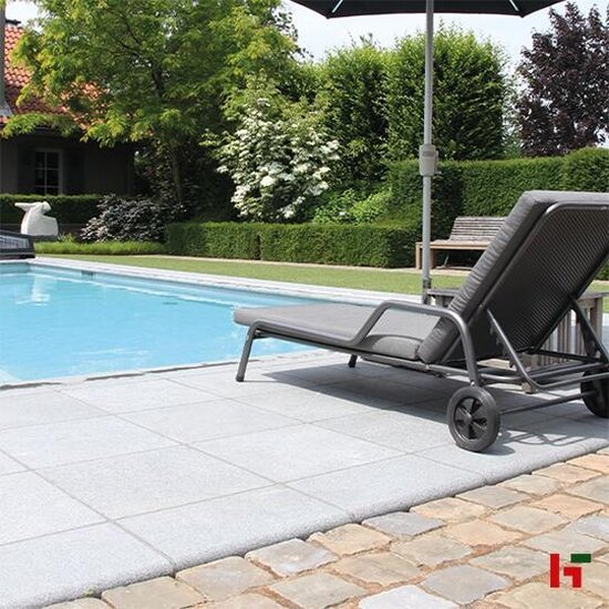 Natuursteentegels - Orient Dark, Natuursteen Terrastegel - Graniet 60 x 60 x 3 cm Gevlamd - Stone Base