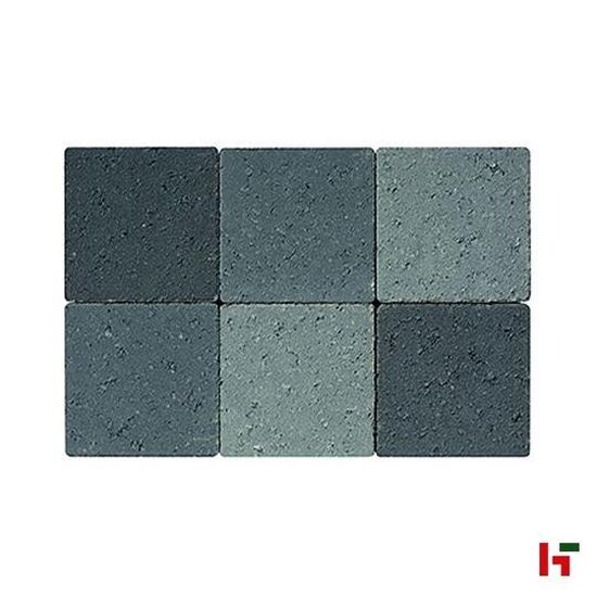 Betonklinkers - Carremar ongetrommeld, Betonklinker Zwart Genuanceerd 14 x 14 x 6 cm - Martens