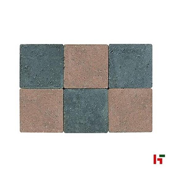 Betonklinkers - Carremar ongetrommeld, Betonklinker Bruin-Zwart 21 x 21 x 6 cm - Martens