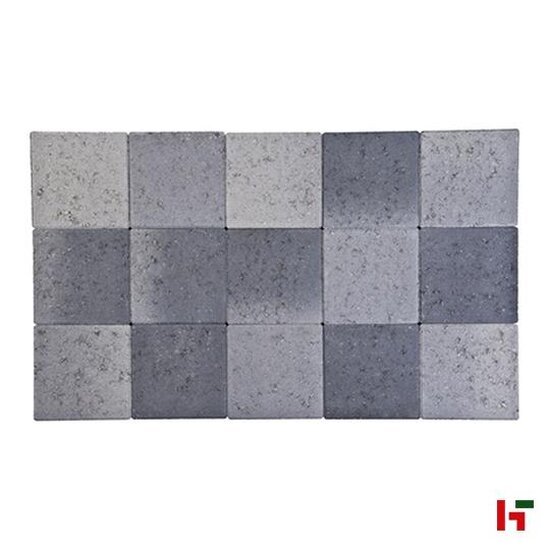 Betonklinkers - Vellingkantsteen, Betonklinker Grijs-Zwart 15 x 15 x 6 cm - Coeck