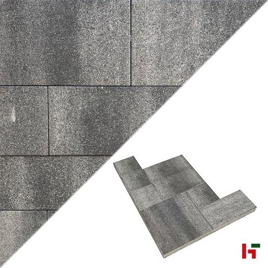 Betontegels - Rockstone Slate Grey Intense Mega Matrix x 6 cm - Stone & Style