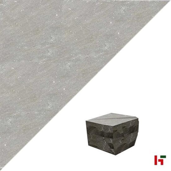 Natuursteentegels - Kandla 10 x 10 x 5 - 7 cm Gekliefd Natuurruw Grey - Marshalls