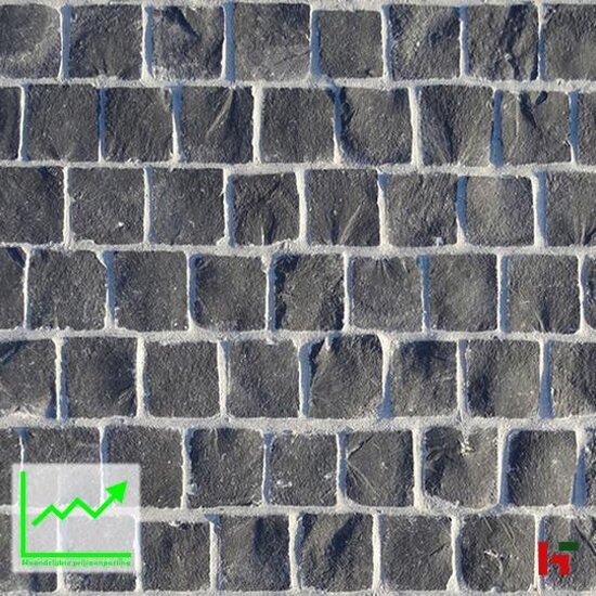 Platines - Antrasitti, Natuursteen Platines - Kalksteen 14 x 14 x 3 - 5 cm Natuurruw - Stoneline