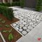 Ecologische bestrating - Aviena Circle Grijs 120 x 117 x 12 cm met boordsteen - Stone & Style