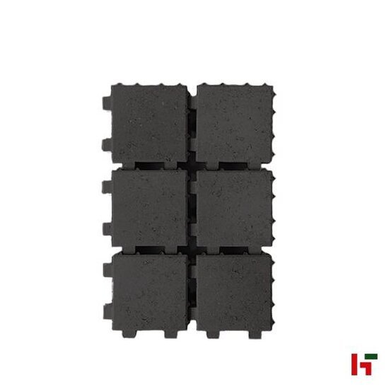 Waterpasserende klinkers - Idro, Waterpasserende Klinker Zwart 20 x 20 x 6 cm - Coeck