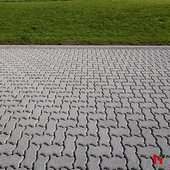 Waterpasserende klinkers - Jigsaw BSS, Waterpasserende Betonklinker Grijs 22,5 x 11,25 x 10 cm - Stone & Style