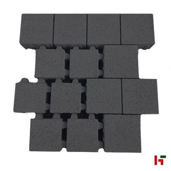 Waterpasserende klinkers - Seamstone Carbon Intense 25 x 12,5 x 10 cm - Stone & Style