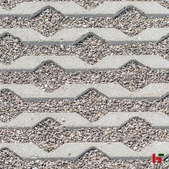 Grasdallen - Grasbetontegel Helix groovy Grijs 60 x 40 x 12 cm - Stone & Style