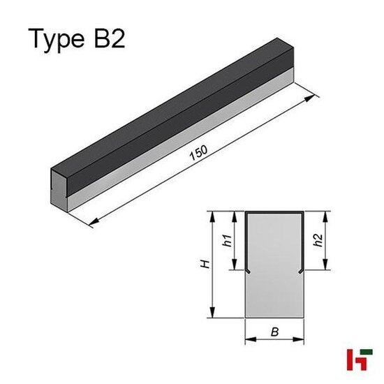 Boordstenen - Betinoc boordsteen Inox 20 cm B2 - Stone & Style