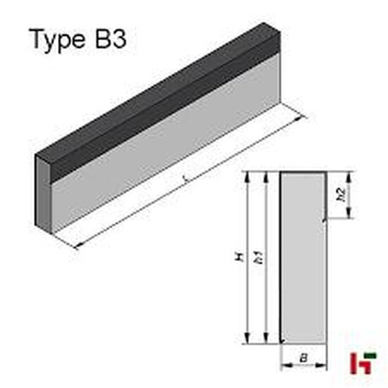 Boordstenen - Betinoc boordsteen Inox 20 cm B3 - Stone & Style