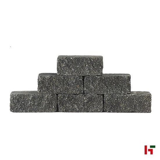 Muurelementen & stapelblokken - Granuwall, Muurelement Antraciet 50 x 25 x 15 cm afdeksteen (2-zijdig bewerkt) - Marlux