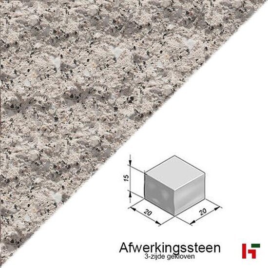 Muurelementen & stapelblokken - Cliffstone Block Gletsjer 20 x 20 x 15 cm (3-zijdig bewerkt) - Stone & Style