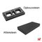 Muurelementen & stapelblokken - Moodul, Muurelement Black 60 x 15 x 7.5 cm Afdeksteen - Marlux