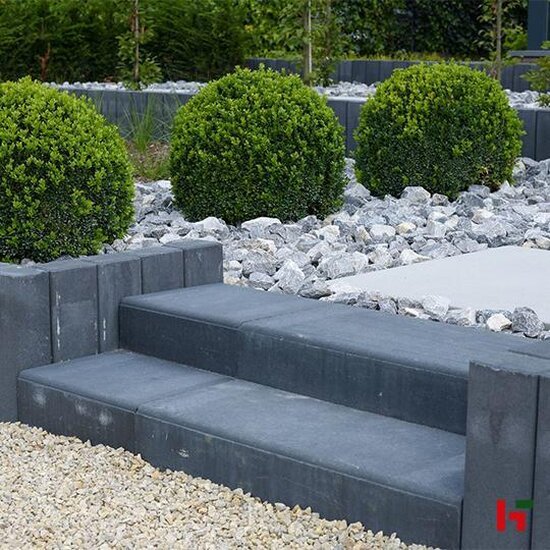 Tuintrappen - Carreau, Megatrap Carbon Intense 100 x 40 x 15 cm - Stone & Style