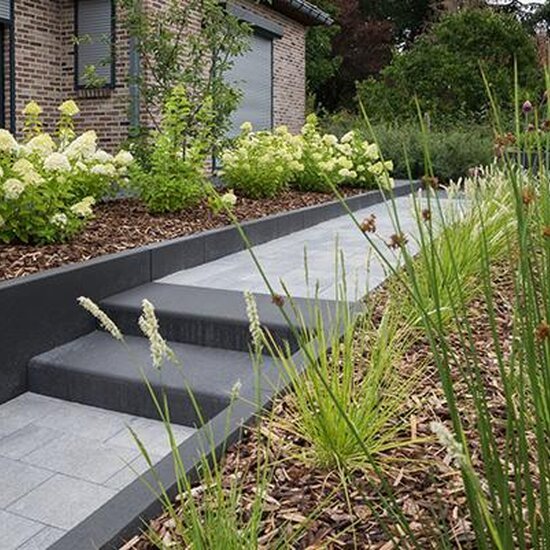 Tuintrappen - Carreau, Megatrap Carbon Intense 50 x 40 x 15 cm - Stone & Style