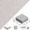 Trappen & trapstenen - Smooth megatrap Grey Velvet Hoek 40 x 40 x 15 cm - Stone & Style