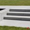 Trappen & trapstenen - Mega Smooth, Traptrede Grey Velvet Hoek 40 x 40 x 15 cm - Stone & Style