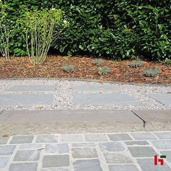 Tuintrappen - Kandla, Natuursteen Trapblok - Zandsteen 100 x 35 x 15 cm Natuurruw Grey - Stoneline