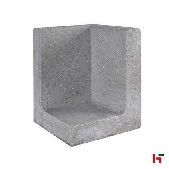 Keerwanden - L-hoekelement Grijs 50/50 cm 80 cm - Private label