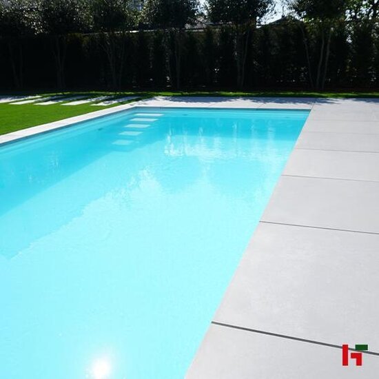 Zwembadboorden & vijverranden - Megasmooth, Zwembadboord - Beton Grey Velvet 100 x 100 x 5 / 6 cm - Stone & Style