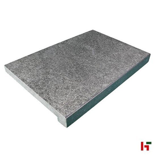 Zwembadboorden & vijverranden - Oriental Black, Natuursteen Zwembadboord - Basalt 100 x 35 x 3 / 5 cm Recht verzoet Gevlamd & Geborsteld - Private label