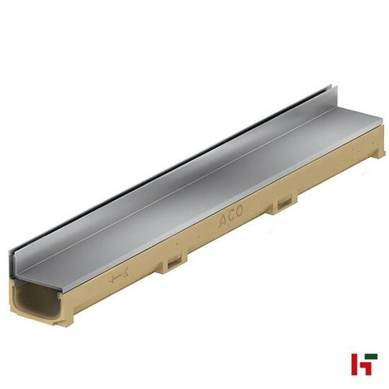 Afvoergoten - Euroline Discreet Gootelement met excentrisch opzetstuk en lange hoek Discreet 40 - ACO