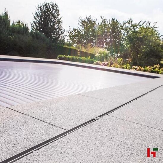 Afvoergoten - Euroline Discreet Gootelement met excentrisch opzetstuk en lange hoek Discreet 40 - ACO