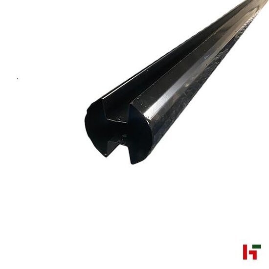 Houten schutting - Gelakte ovale paal voor tuinscherm Antraciet (RAL 7016) Eindpaal 280 cm - Private label