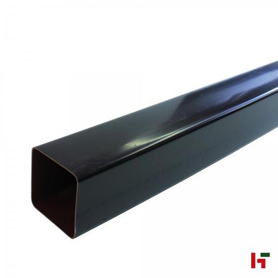 Steenkorven - Grindschutting toebehoren Gelakte aluminium paal antraciet - 80 x 80 x 2750 mm - Private label