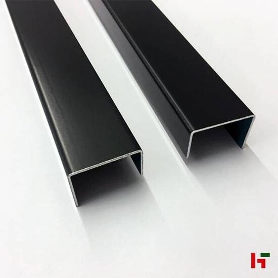 Steenkorven - Grindschutting toebehoren Aluminium U-lijst antraciet - 2000 mm - Private label