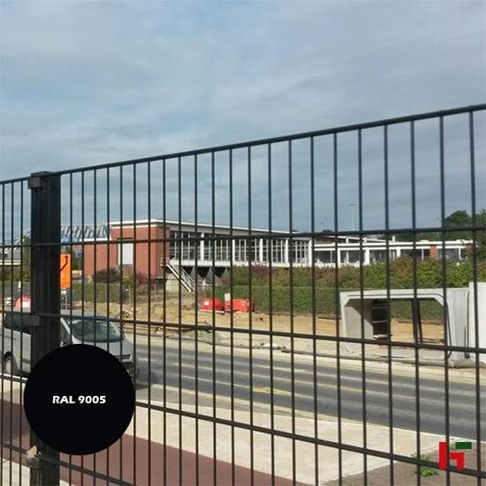 Draadafsluiting - 2D Draadpaneel Super Zwart (RAL 9005) 250 cm 143 cm - Private label