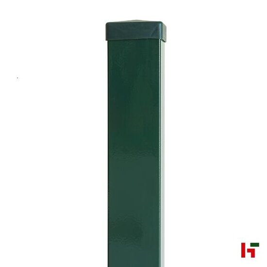 Draadafsluiting - Gelakte Vierkante paal Groen (RAL 6005) 60 x 60 mm 235 cm - Private label