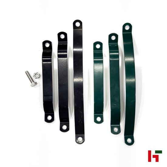 Draadafsluiting - Beugel + bout en moer Zwart (RAL 9005) Ø 76 mm - Private label