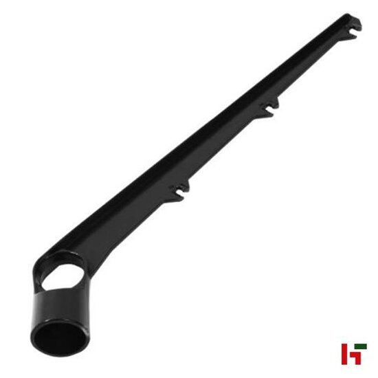 Draadafsluiting - Kopstuk voor bovenbuis met pindraadhouder Zwart (RAL 9005) Ø 48 mm Schuin - Private label