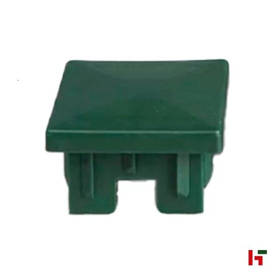 Draadafsluiting - PVC Dop voor gelakte vierkante palen Groen (RAL 6005) 60 x 60 mm - Private label